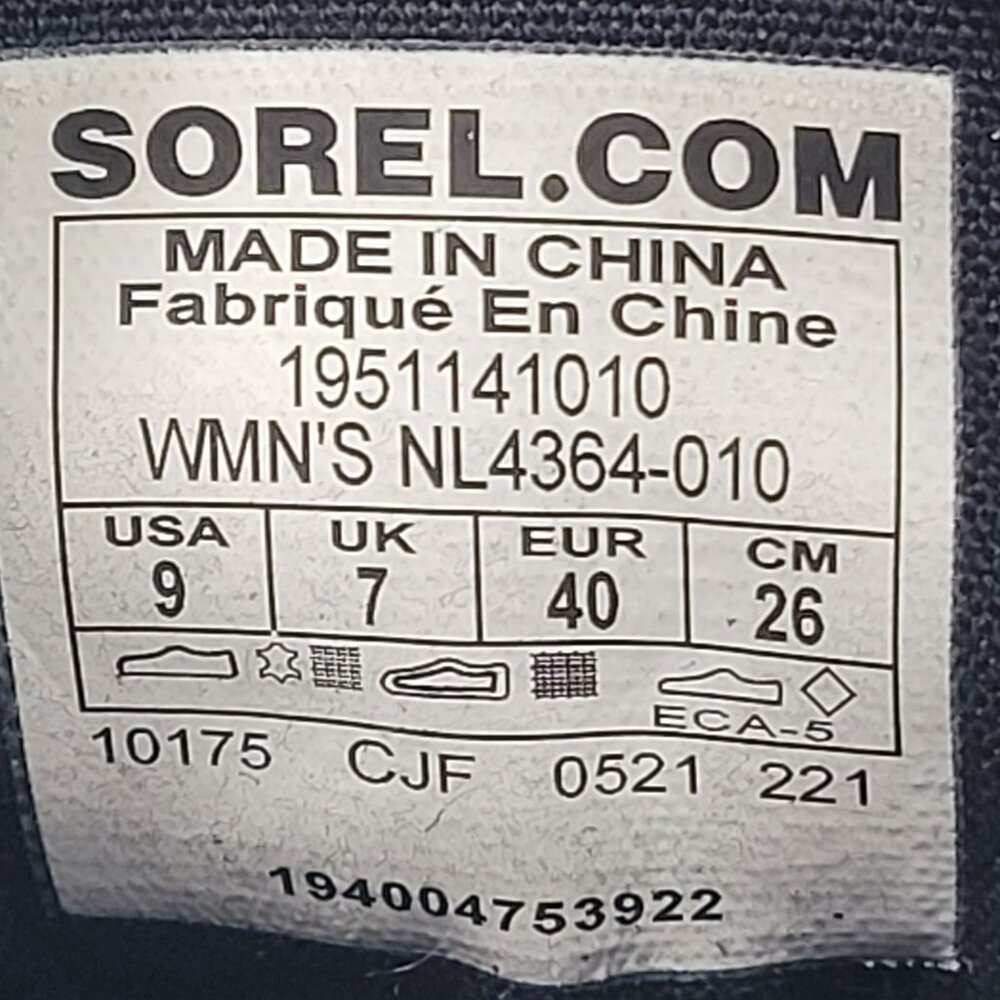 Sorel Joan of Arctic Wedge III Women's Black Boots NL4364-010 US Size 9 - Picture 10 of 10